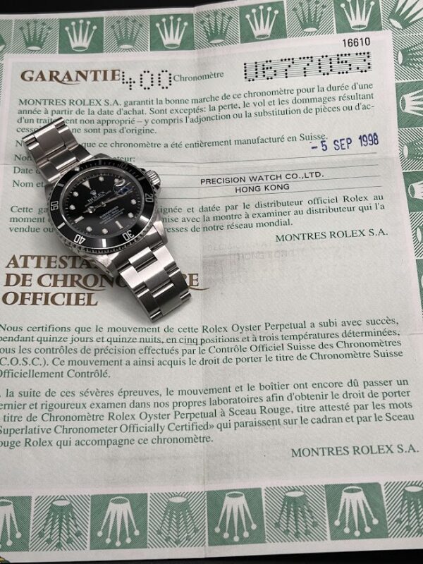 SOLD Rolex Submariner 16610 - Image 2